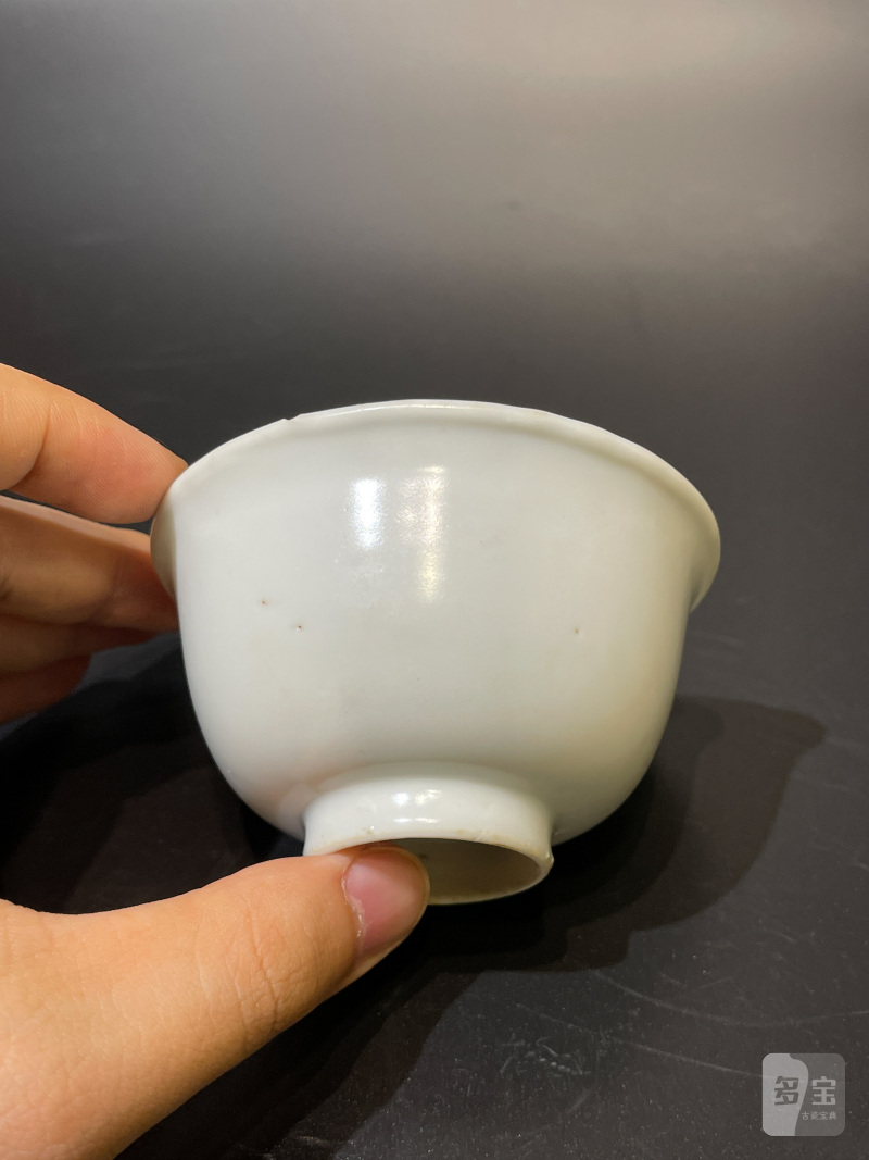 明早期 白釉茶圆 - 图4